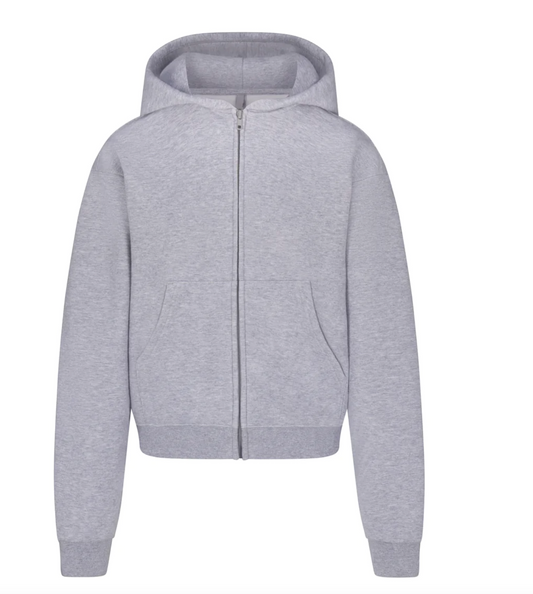 ZIP-UP GRAY HOODIE